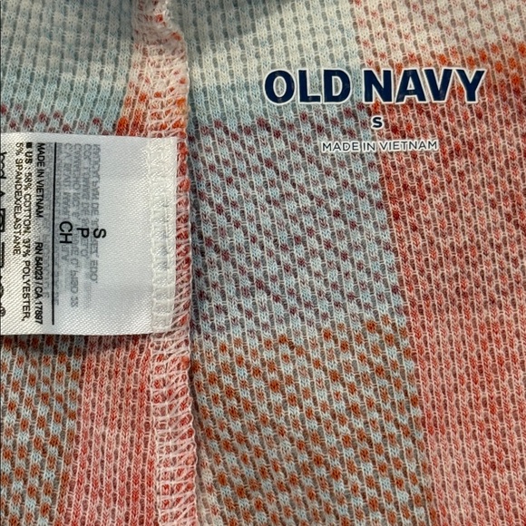 Old Navy Plaid Pajama Set Thermal Waffle Knit Long Sleeve Top S with Pants M - Picture 9 of 16